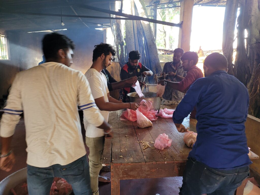 In 2023, Thirunavatkulam village affected by heavy rain, therefore the pathmam foundation, svv foundation and beeta campus provide coocked foods to affected peoples